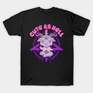 Cute As Hell I Anime Pastel Grunge Kawaii Baphomet design T-Shirt